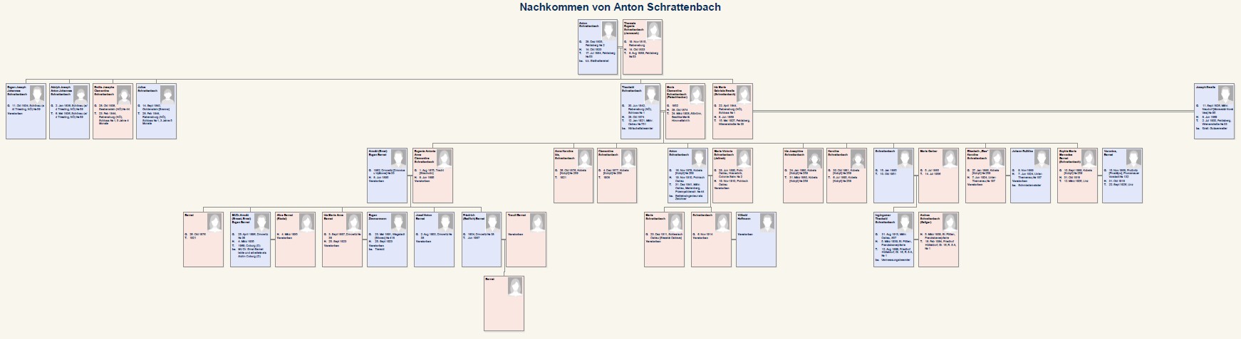 Nachkommen von Anton Schrattenbach